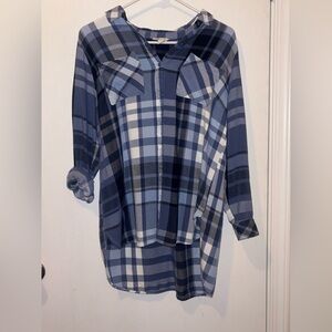 Catos Blue Flannel Button Up Long Sleeve Shirt